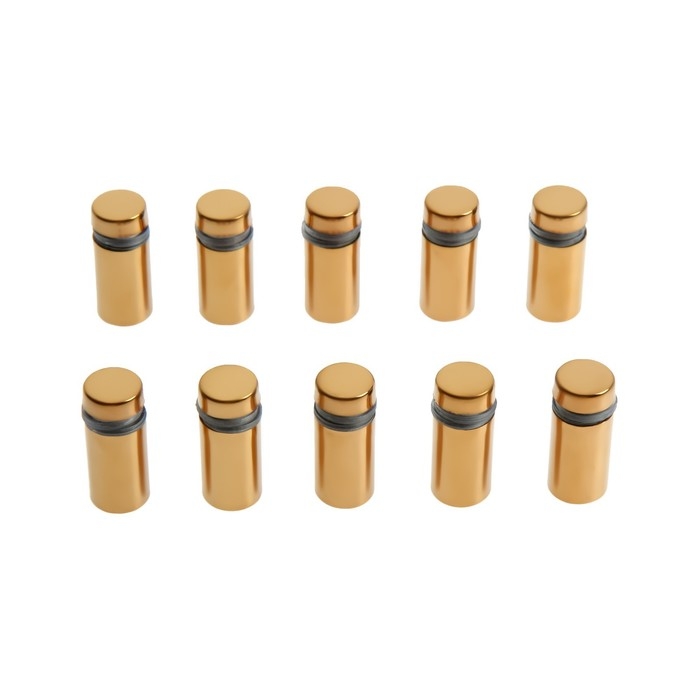 Дистанционный держатель для табличек, 12х25 мм, цвет золото,набор 10 шт.