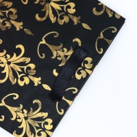 Пакет подарочный вертикальный &laquo;Черное золото&raquo;, MS 18 х 23 х10 см
