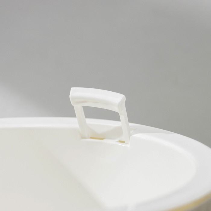 Кашпо для цветов со вставкой &laquo;Вдохновение&raquo;, 1,6 л, d=16 см, h=13,5 см, белое