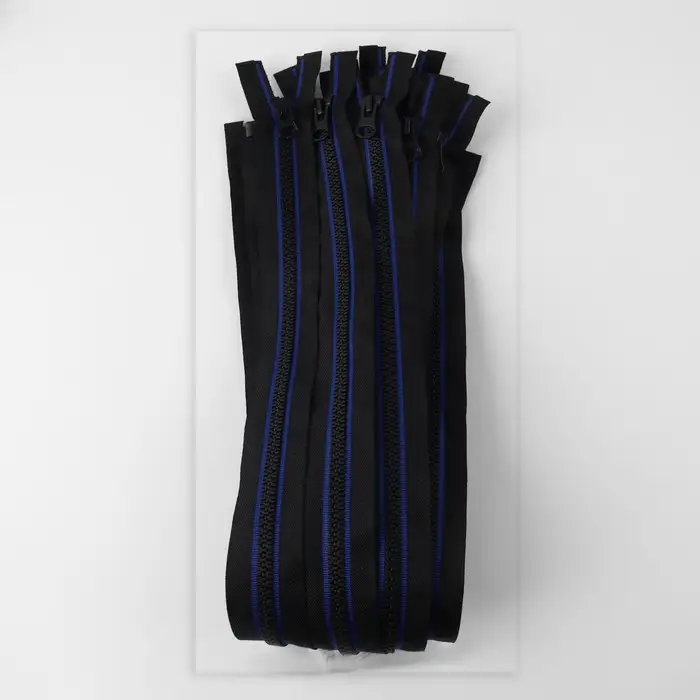 Молния &laquo;Трактор&raquo;, №5, разъёмная, замок автомат, 60 см, чёрная, синяя