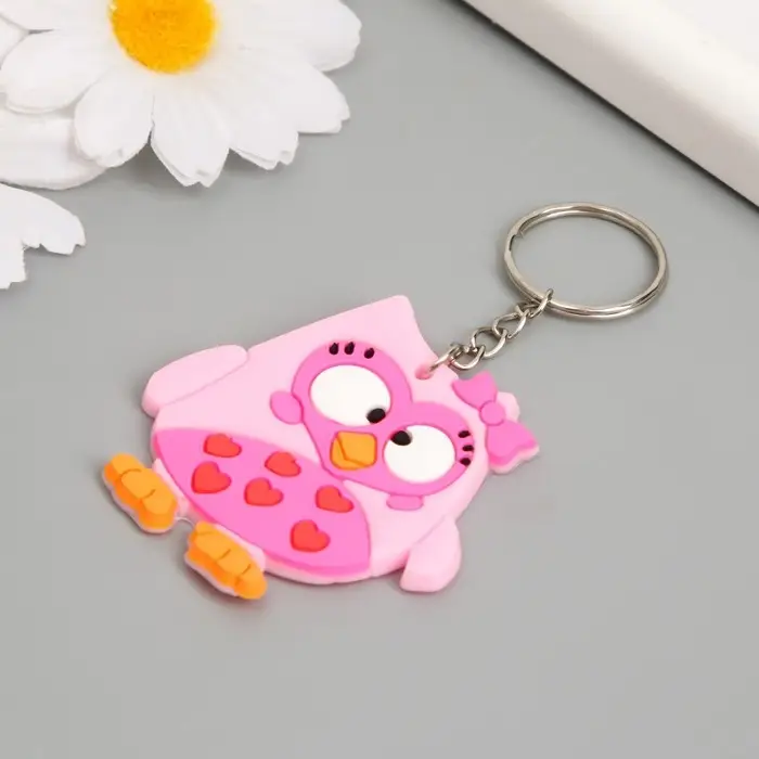 Брелок резина "Совёнок в скорлупе" 5х4 см