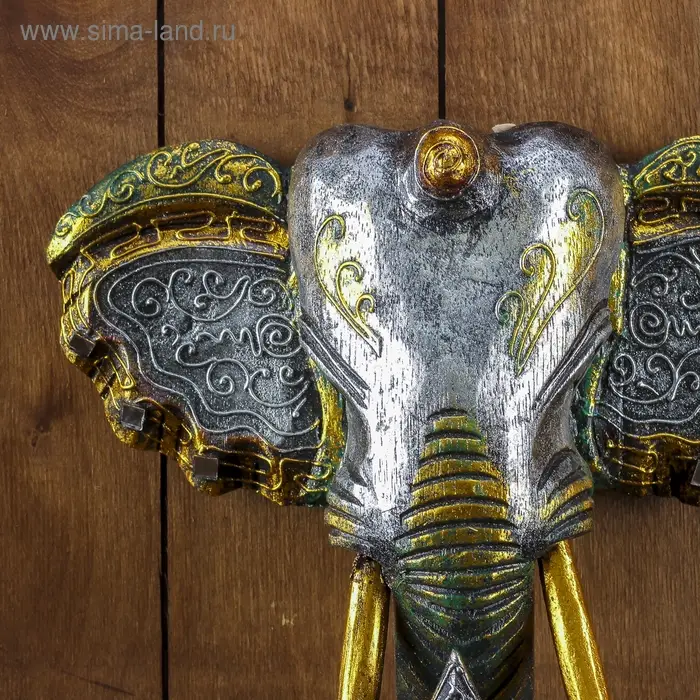 Панно настенное "Голова слона" 27х12х30 см