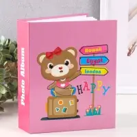 Фотоальбом 200 фото 10X15см, "Мишка с бантиком", ПП карм.