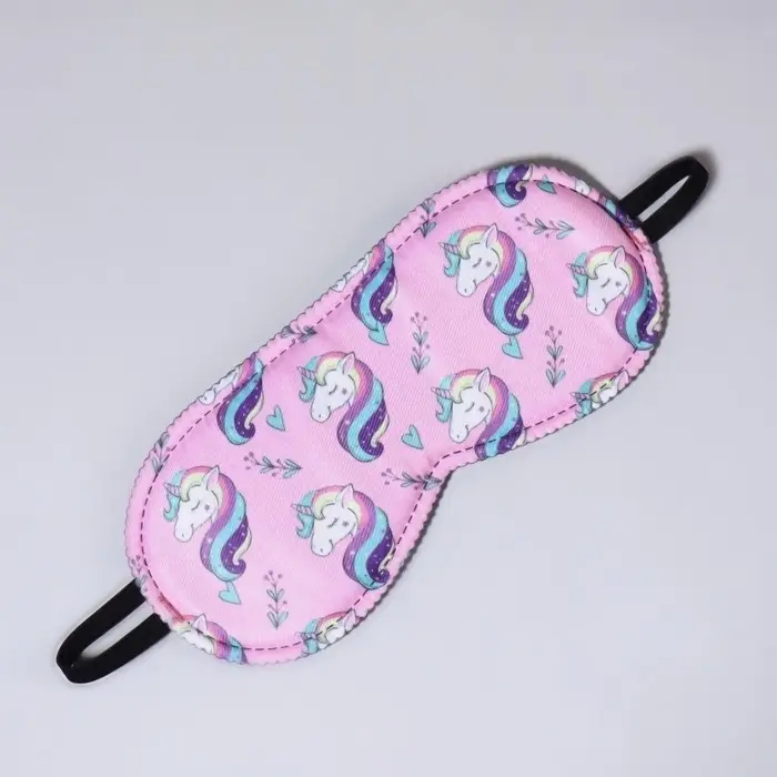 Маска для сна &laquo;Единороги&raquo;, 19.5&times;8.5 см, резинка одинарная, рисунок МИКС