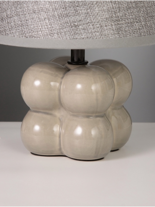 Лампа настольная "Бабл" 40Вт Е14 серый 18х18х26см