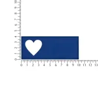 Лейбл из ПВХ с вырубкой &laquo;Сердце&raquo;, синий