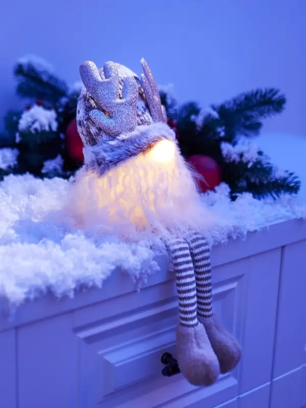 Фигура текстиль &laquo;Гном лосяш&raquo; 33 см, 1 LED, от батареек AG13&times;3, свечение тёплое белое