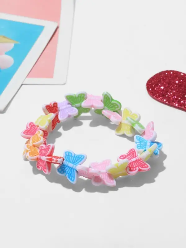 Браслет детский Выбражулька &laquo;Танцующие бабочки&raquo;, d=6 см. разноцветный