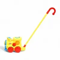 Каталка на палочке "Паровозик" с шестеренками