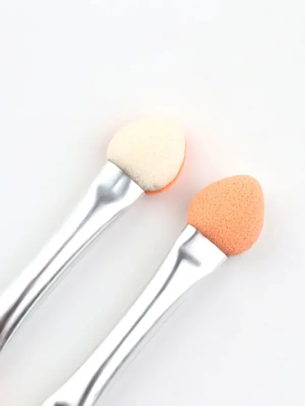 Набор аппликаторов для теней, двусторонние, 5 шт., 4.7 см, серебристый