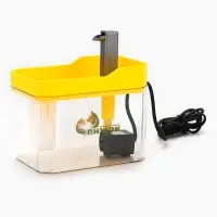 Фонтан для кошек и собак 1,5 л, 16,5 х 11,5 х 12 см, евророзетка, жёлтый