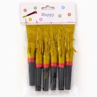 Карнавальный язычок &laquo;Дождик&raquo; золотой, 6 шт