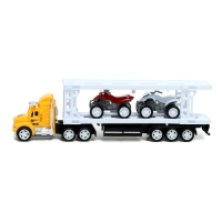 Грузовик инерционный &laquo;Автовоз&raquo;, с 2 квадроциклами, цвет МИКС