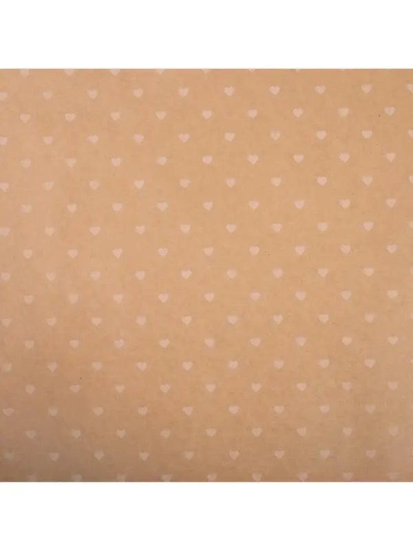 Бумага упаковочная крафтовая &laquo;Сердца&raquo;, 50 х 70 см