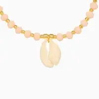 Браслет "Лила" длина 16 см, цв. белый, золотистый