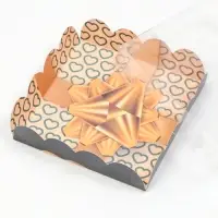 Коробка для печенья, &laquo;Золотой бант&raquo;, 12&times;12&times;3 см