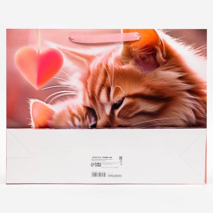 Пакет ламинированный горизонтальный &laquo;Котики&raquo;, 40 х 31 х 11,5 см