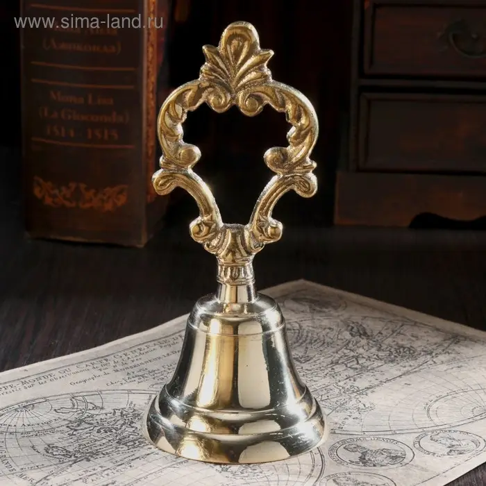 Колокольчик "Узор" латунь 7,5х7,5х17,5 см