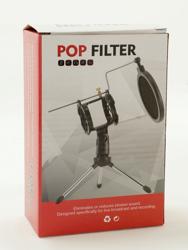 Микрофонная стойка напольная с держателем для телефона