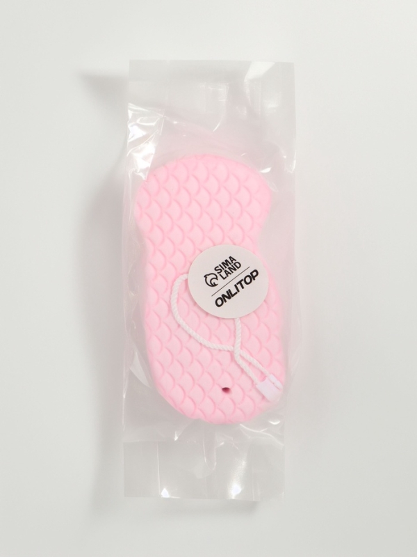 Губка для тела 13*6,2*2,2см розовый PVA пакет OT