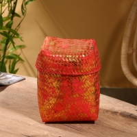 Корзинка плетеная "Голден" 16х16х23 см, розовый