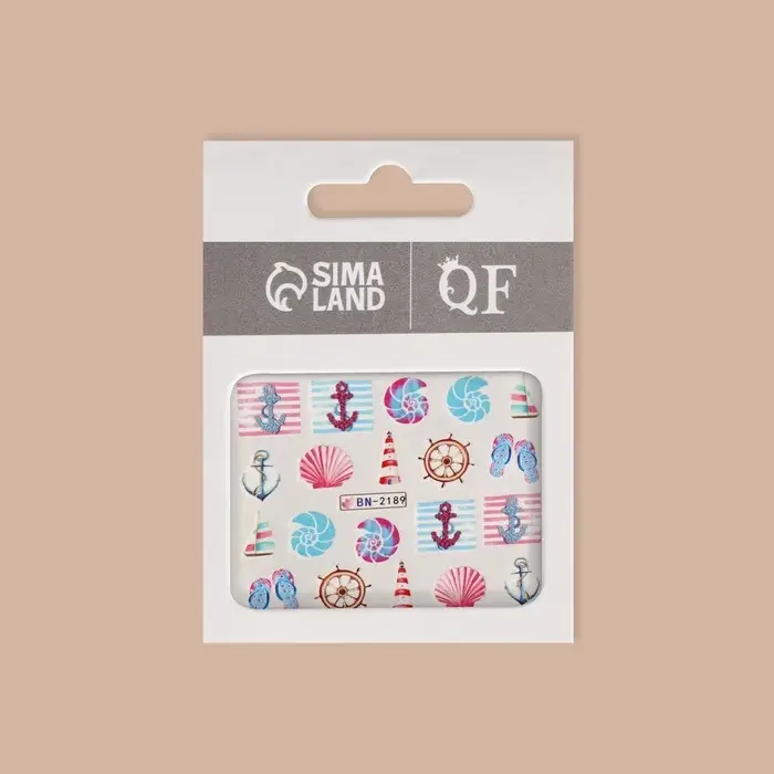 Слайдеры для ногтей &laquo;Якори&raquo;, разноцветные