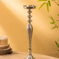 Подсвечник "Кубок" 13х13х50,5 см, алюминий, цв. Серебро