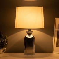 Настольная лампа с абажуром RISALUX &laquo;Джоел&raquo;, Е27, 40 Вт, хром, 25&times;25&times;42.5 см