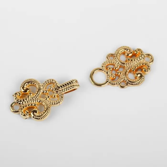 Декоративная застёжка, 4.5&times;1.5 см, цвет золотой