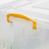 Контейнер для хранения с крышкой &laquo;Hide box. Трава&raquo;, 50 л, 60&times;38&times;31 см, на колёсиках, МИКС