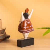 Фигурка на подставке &laquo;Балерина&raquo;, 11&times;7&times;23 см, дерево, красная