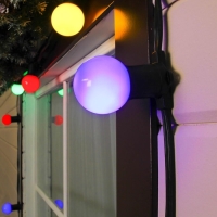 Гирлянда &laquo;Белт-лайт&raquo; 50 м, IP65, 2W, тёмная каучуковая нить, шаг 20 см, Е27 (без ламп), 220 В