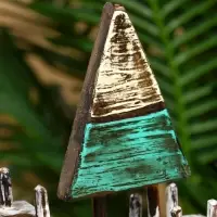 Сувенир "Кораблик" дерево 16х6х17 см, цв. коричнево-зелёный