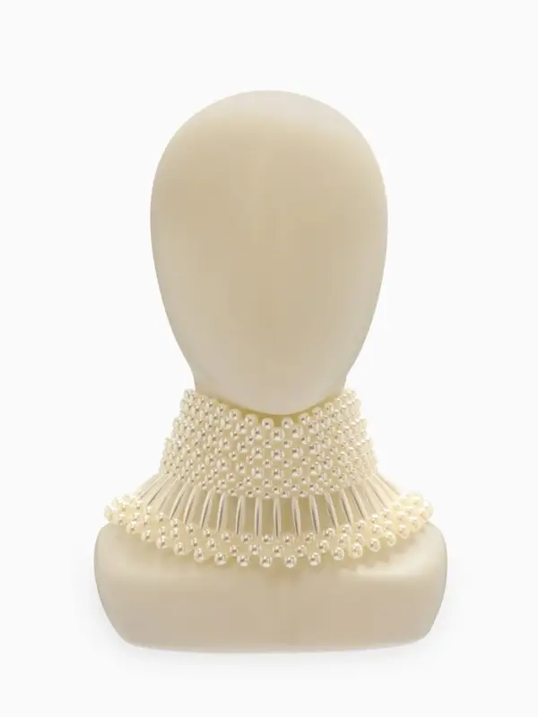 Колье-чокер жемчуг "Богема", цвет белый d=8/10/12