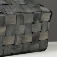 Корзина плетёная, 22&times;15&times;12 см, ручка h=12 см, ива, серая