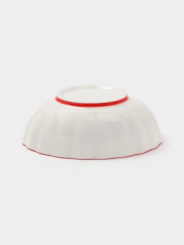 Салатник Botanica, 15&times;5.5 см, фарфор, белый, красный