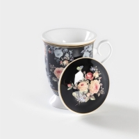 Кружка керамическая с ситом &laquo;Кобальт&raquo;, 300 мл