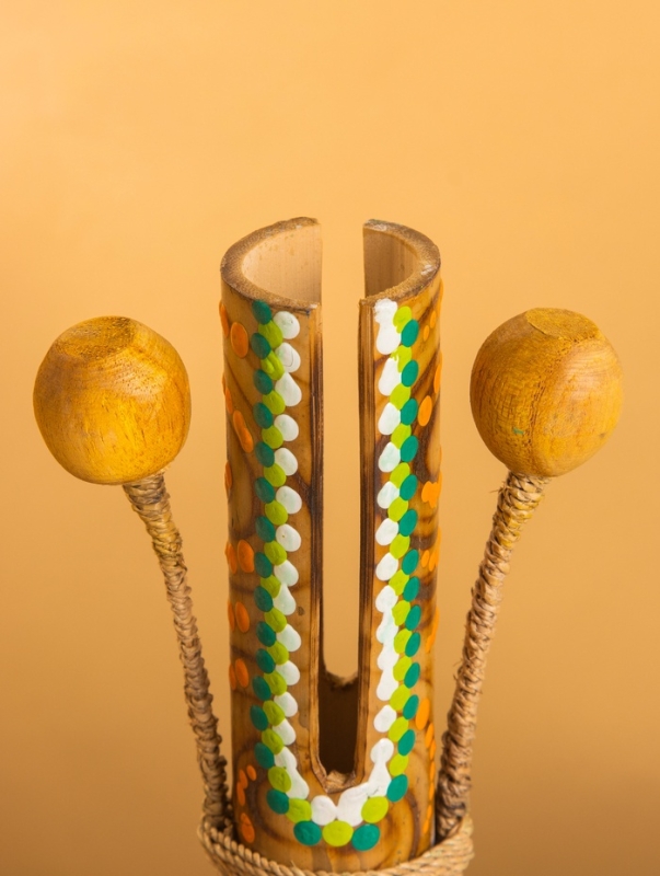 Сувенирный музыкальный инструмент "Тек тек" бамбук, 20х10х4 см