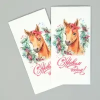 Символ года (6+6) 1/8 Салфетка 33х33, 2 слоя, 20шт. /12 , шт