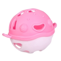 Прорезыватель силиконовый для зубов с погремушкой Крошка Я &laquo;Рыбка&raquo;, в кейсе, розовый