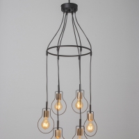 Люстра 2719/6 E27 40Вт черно-золотой 54х54х40 см BayerLux