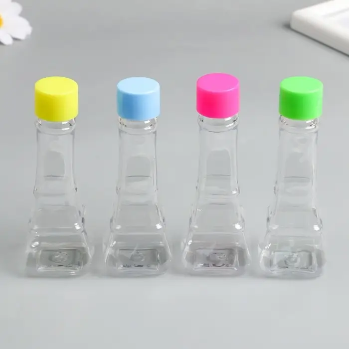 Баночка для скрапбукинга пластик "Эйфелева башня" 50 мл МИКС 3,7х3,7х10,5 см