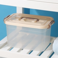 Контейнер для хранения с крышкой Доляна, 6,5 л, 31&times;20&times;18 см, цвет бежевый