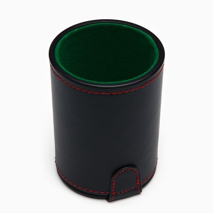 Кожаный стакан для игральных костей, 5 кубиков в комплекте, 7.9 х 10.2 см