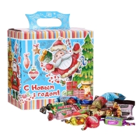 Новый год. Подарочный набор конфет "Веселый праздник", 200 г