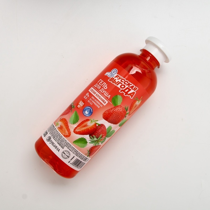 Гель для душа РУССКАЯ ВЫГОДА, 500 мл, аромат спелой клубники