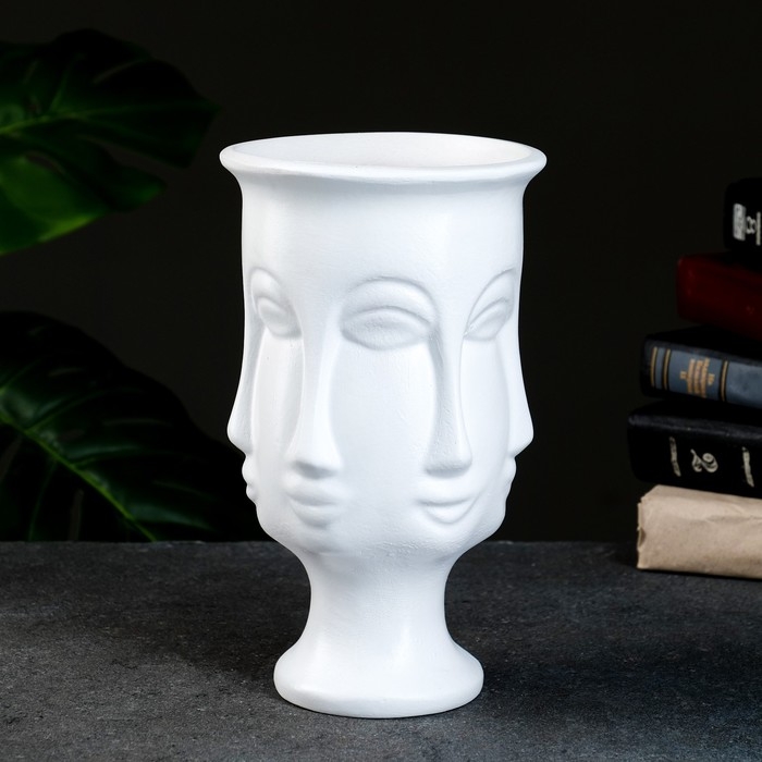 Кашпо - органайзер &laquo;Аделия&raquo; на ножке, белое, 1л/ 23х13см