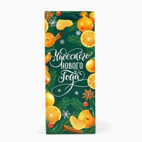 Пакет под бутылку, треугольный &laquo;Новый год&raquo;, 13 х 32 х 11.3 см, Новый год