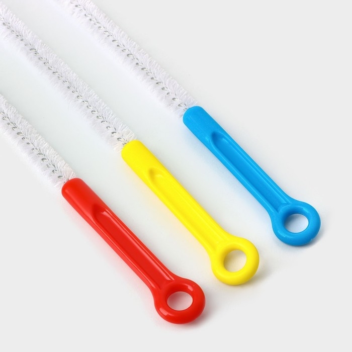 Ёршик для посуды узкий Доляна, 30,5&times;1,2 см, цвет МИКС