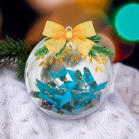 Ёлочный шар своими руками на новый год &laquo;Весёлого Нового года&raquo; с пожеланиями, новогодний набор для творчества